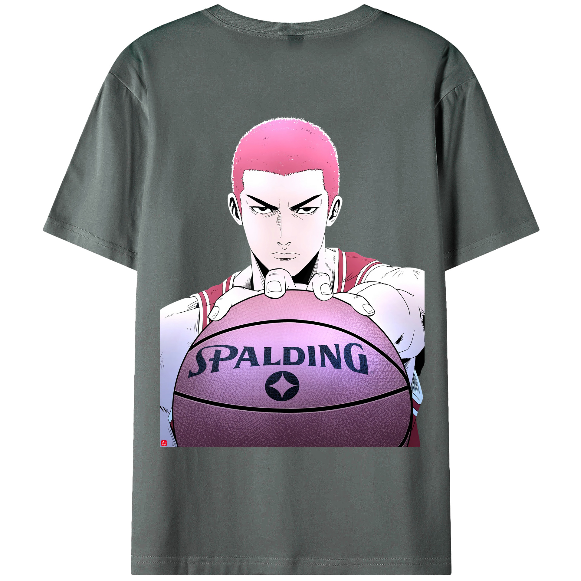 （画像用） SLAM DUNK／スラムダンク 綿100％ メンズ半袖Tシャツ（バックプリント） 通気性